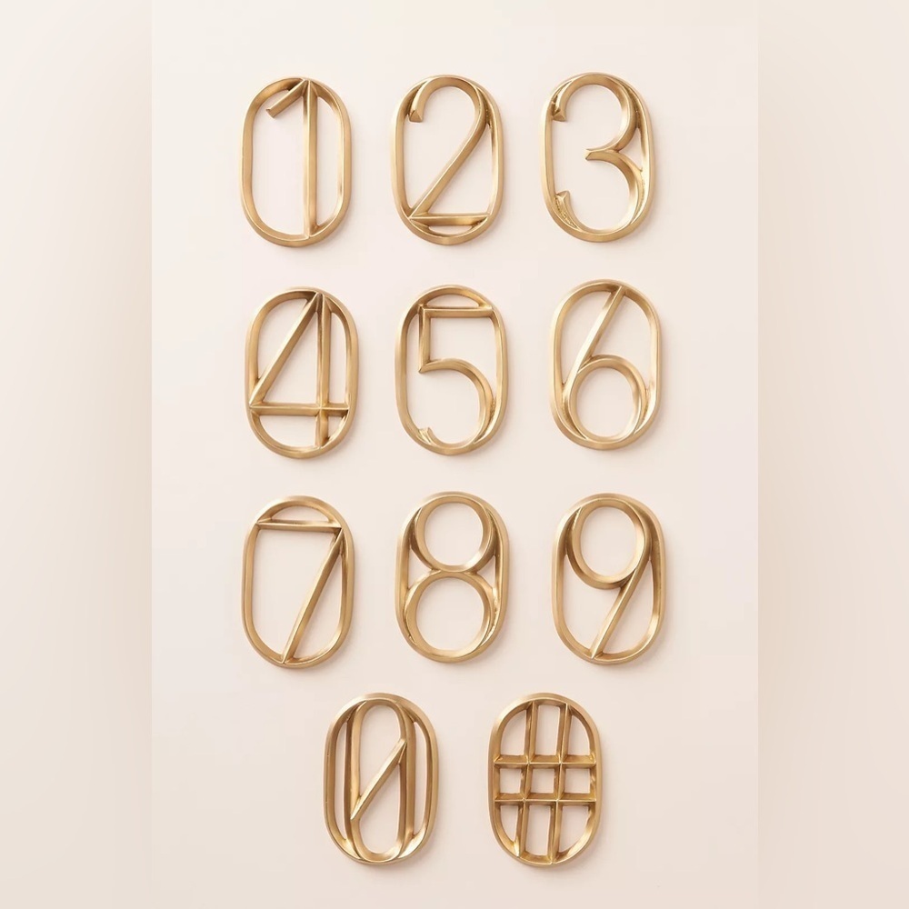 Anthropologie Jade House Numbers 0 or 8 NIB